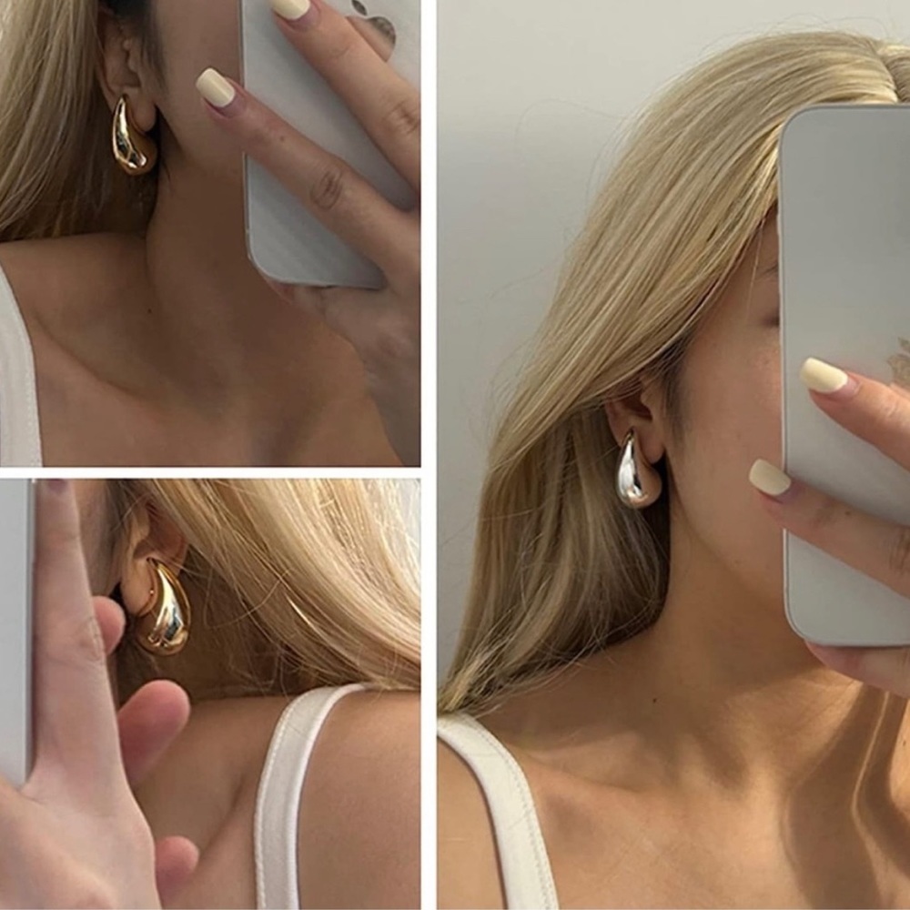 NWT set of 2 Botegga inspired gold & silver drop earrings - Picture 2 of 5